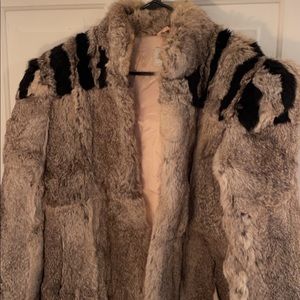 Rabbit fur coat!